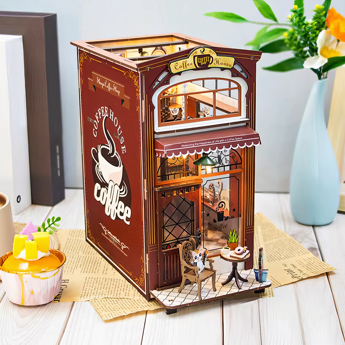 Mini Cafe Building Book Nook | 7thblur