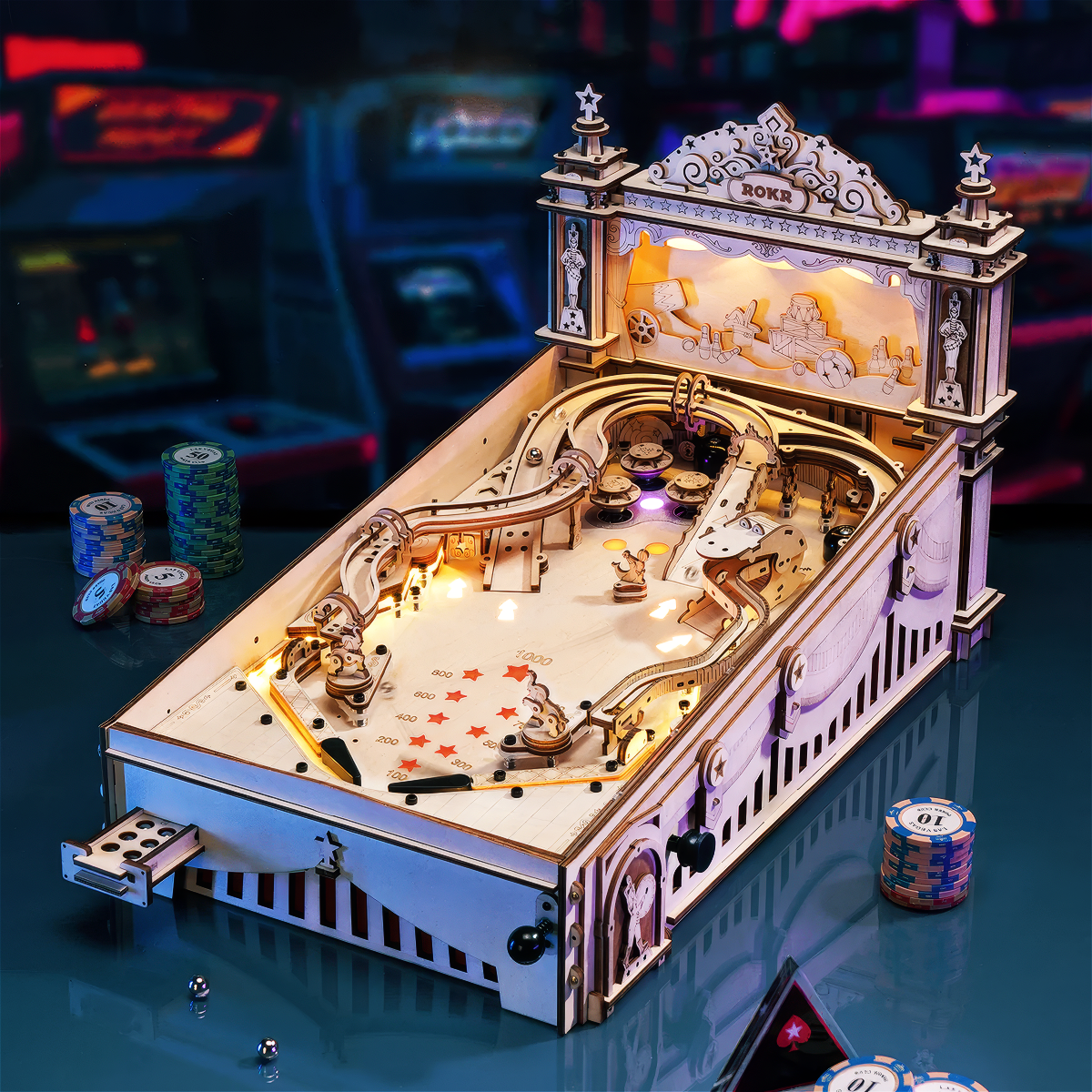 3D Pinball Machine Wooden Puzzle | 7thblur